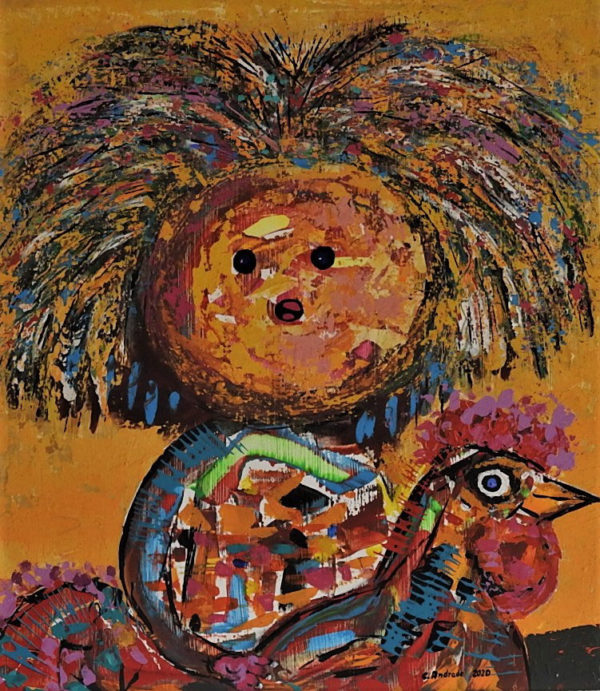 NIÑO Y GALLO